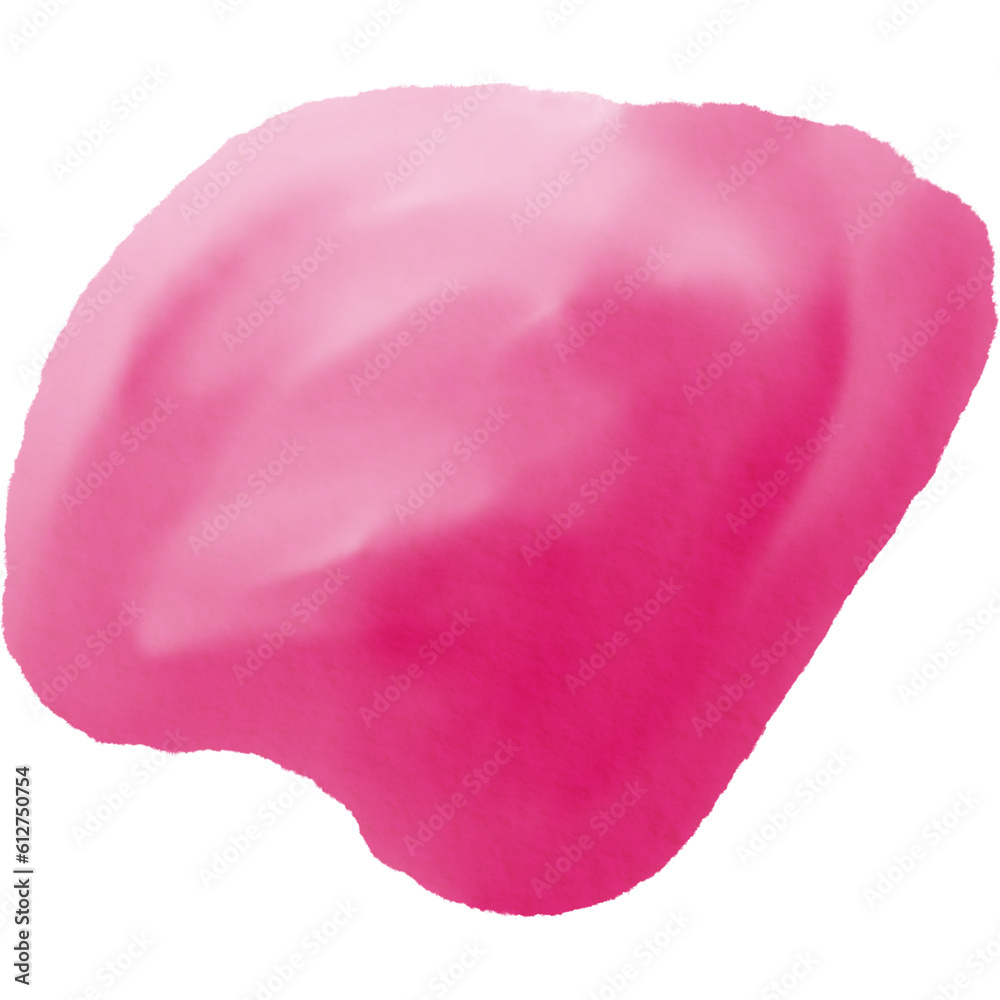 Naklejka premium Abstract Pink Brush Watercolor Blob Sweet Stain Featuring Isolated