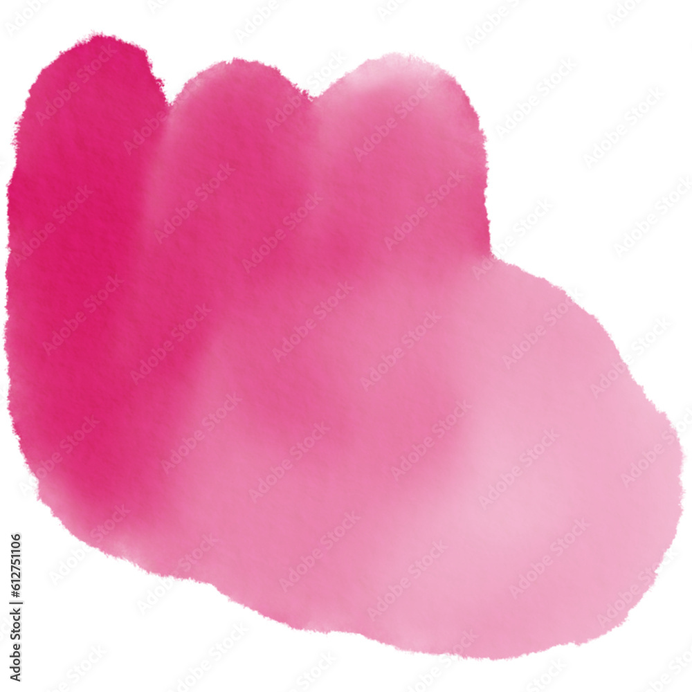 Abstract Pink Brush Watercolor Blob Sweet Stain Featuring Isolated