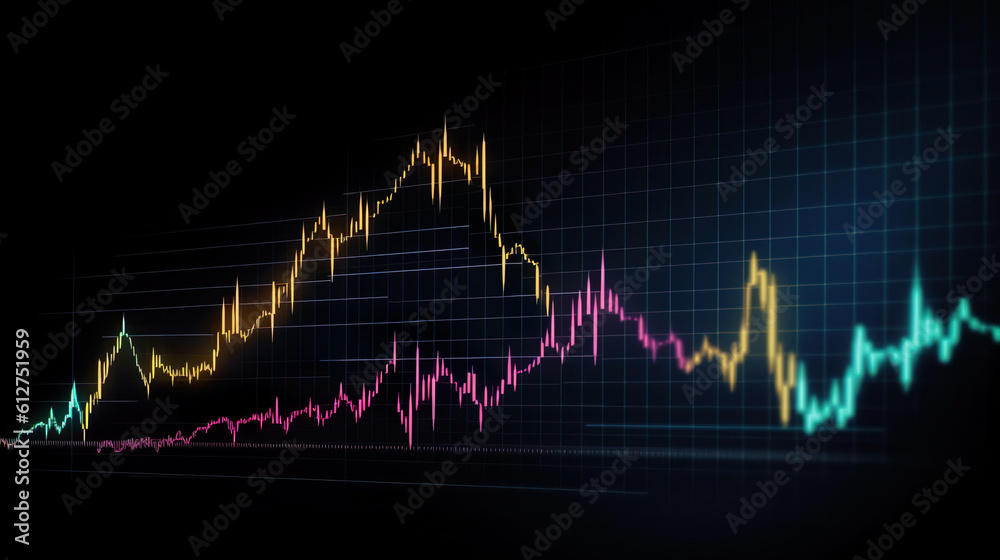 Stock market investment trading graph glowing lines and diagram background, financial investment or economic concept Stock market investment trading graph glowing lines and diagram background, financial investment or economic concept
