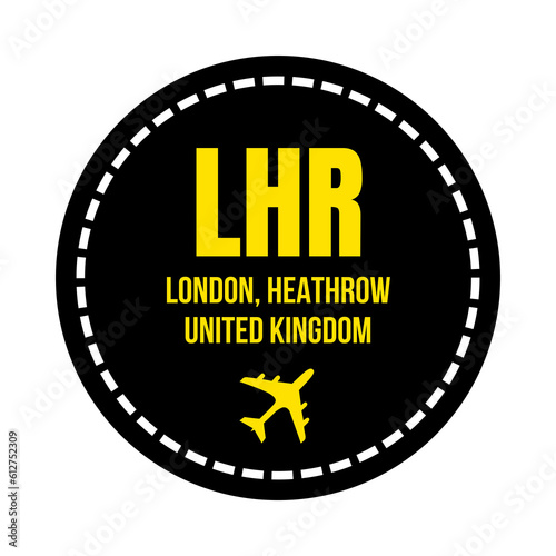 LHR London airport symbol icon photo