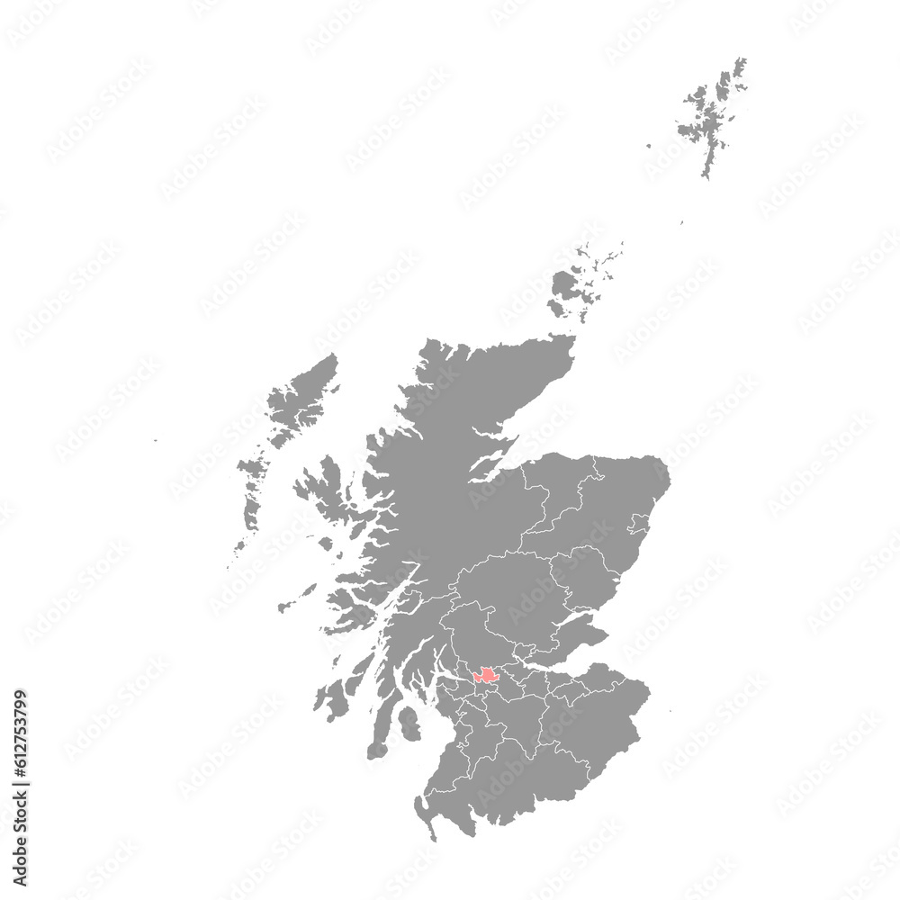 East Dunbartonshire map, council area of Scotland. Vector illustration. East Dunbartonshire map, council area of Scotland. Vector illustration.