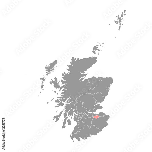 Midlothian map  council area of Scotland. Vector illustration.