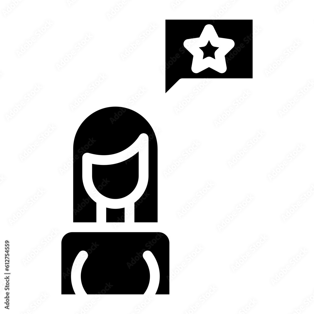 Fototapeta premium positive feedback glyph 
