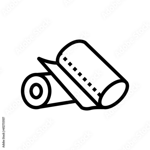 toilet roll paper towel line icon vector. toilet roll paper towel sign. isolated contour symbol black illustration