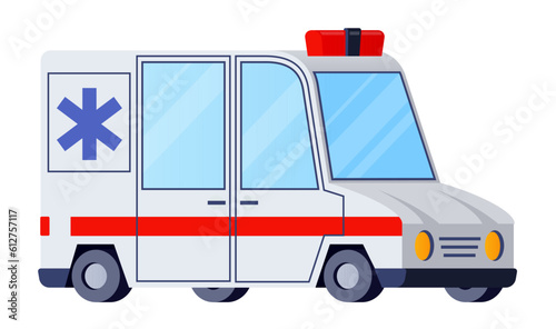 Ambulance car - modern flat design style single isolated image