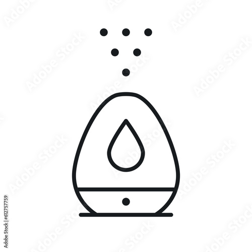 Indoor air humidifier. Climate control. Isolated vector icon.
