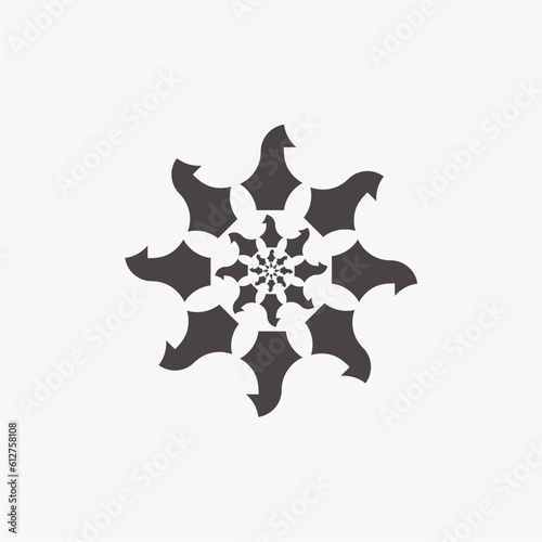 Eahle round christmas snowflake