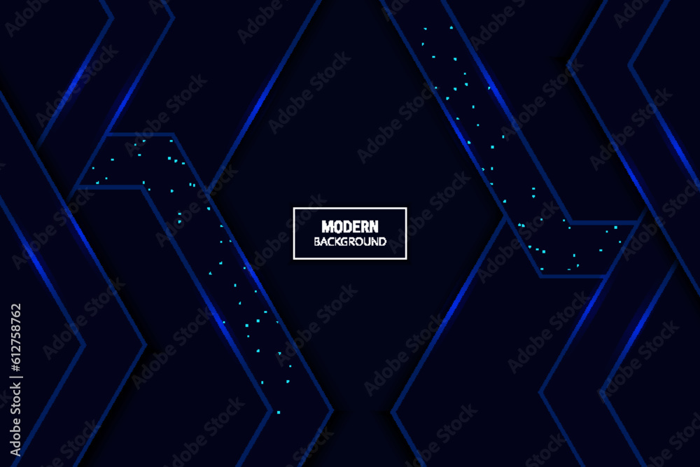 Modern Blue Background with Luminous Blue Neon Design