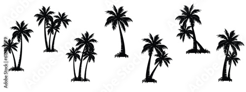 Palm tree silhouette vector eps 10