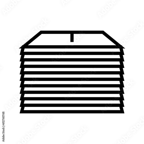 stack folded paper towels line icon vector. stack folded paper towels sign. isolated contour symbol black illustration