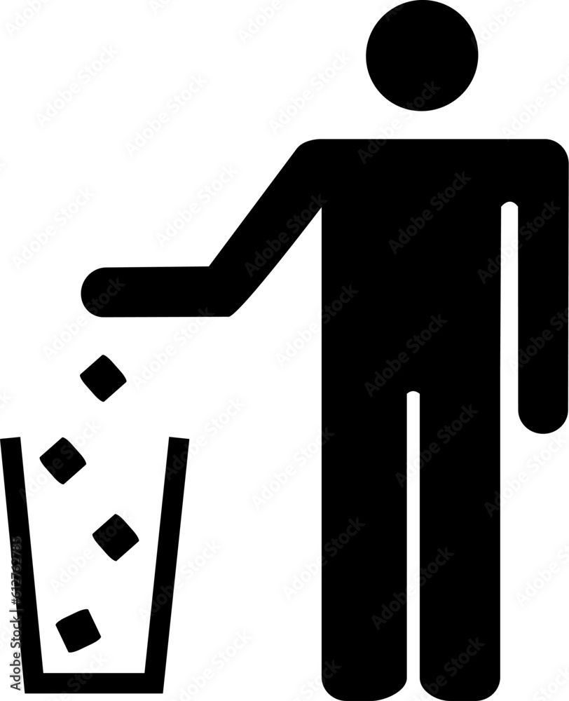 No littering, please use a trash can. Please keep area clean concept