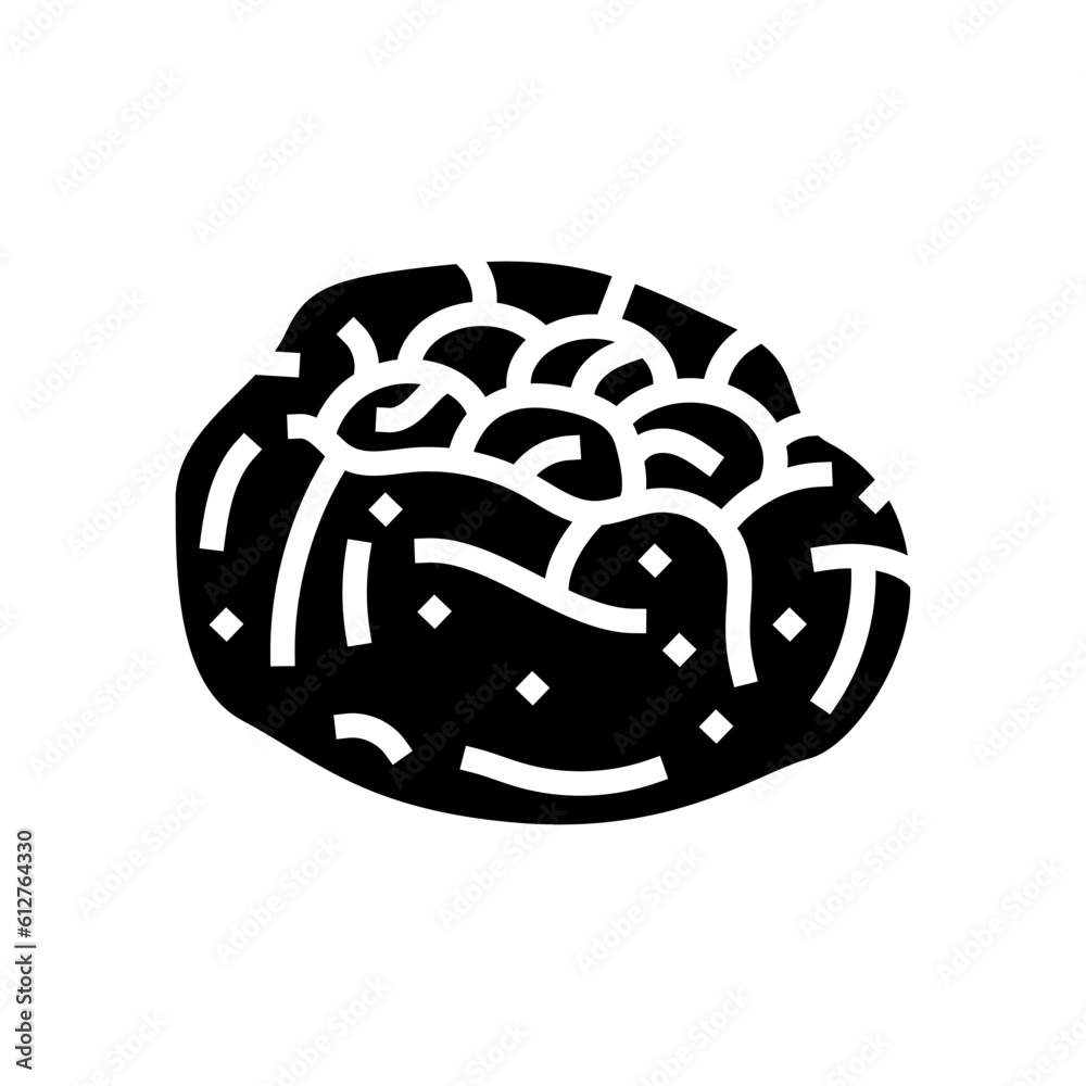 Fototapeta premium blueberry bun food meal glyph icon vector. blueberry bun food meal sign. isolated symbol illustration