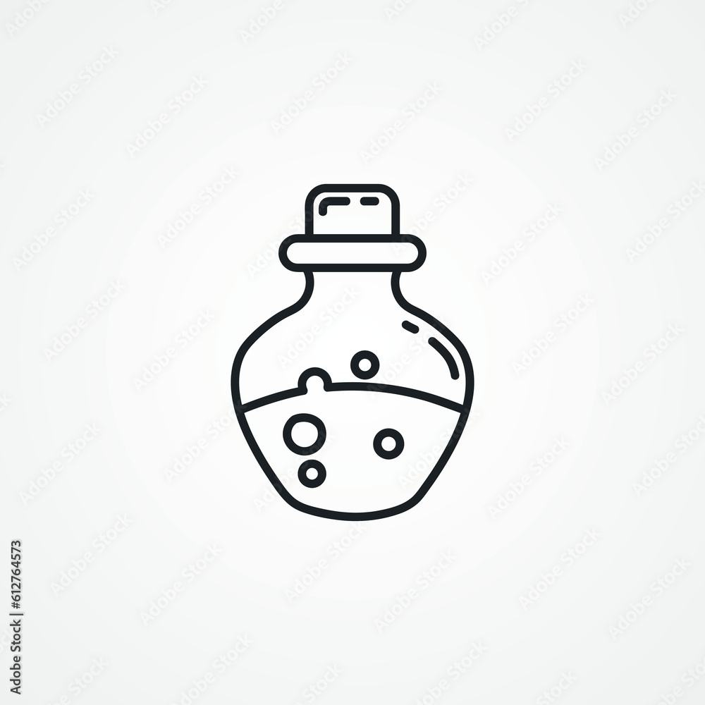 beaker vector thin line icon. laboratory flask linear icon. beaker vector thin line icon. laboratory flask linear icon.