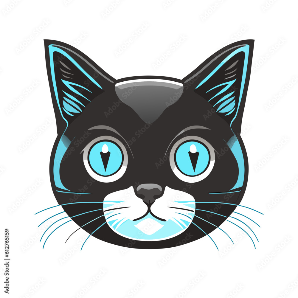 Fototapeta premium black and white cat