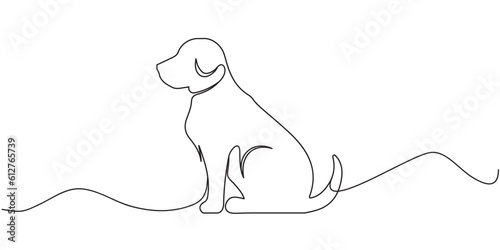 dog line art style vector eps 10