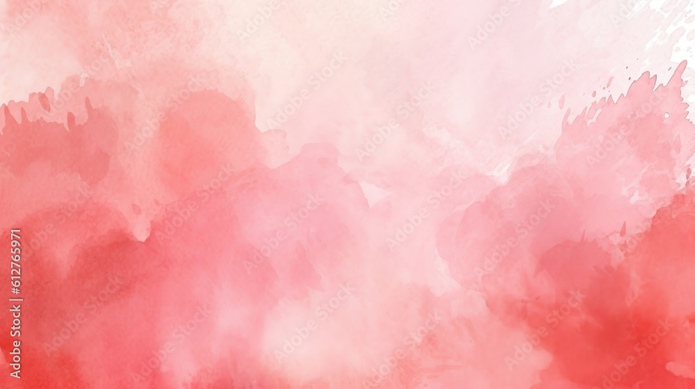 Light red watercolor background with room for text or image, generative AI