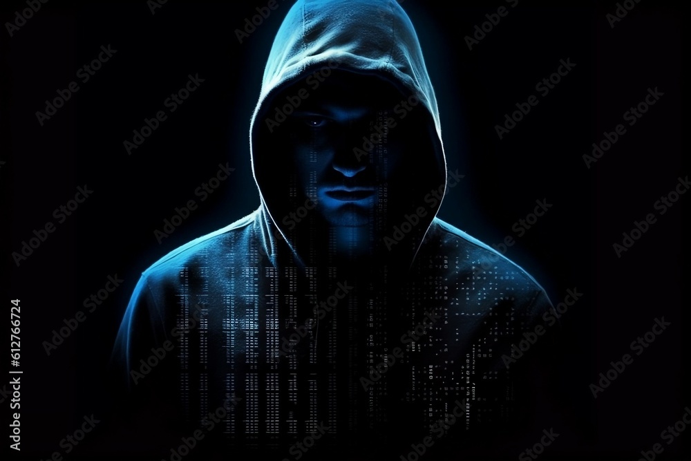 Hooded hacker no face Hooded hacker no face