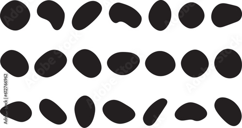 Set of cute abstract shapes.Vector loose frame. 