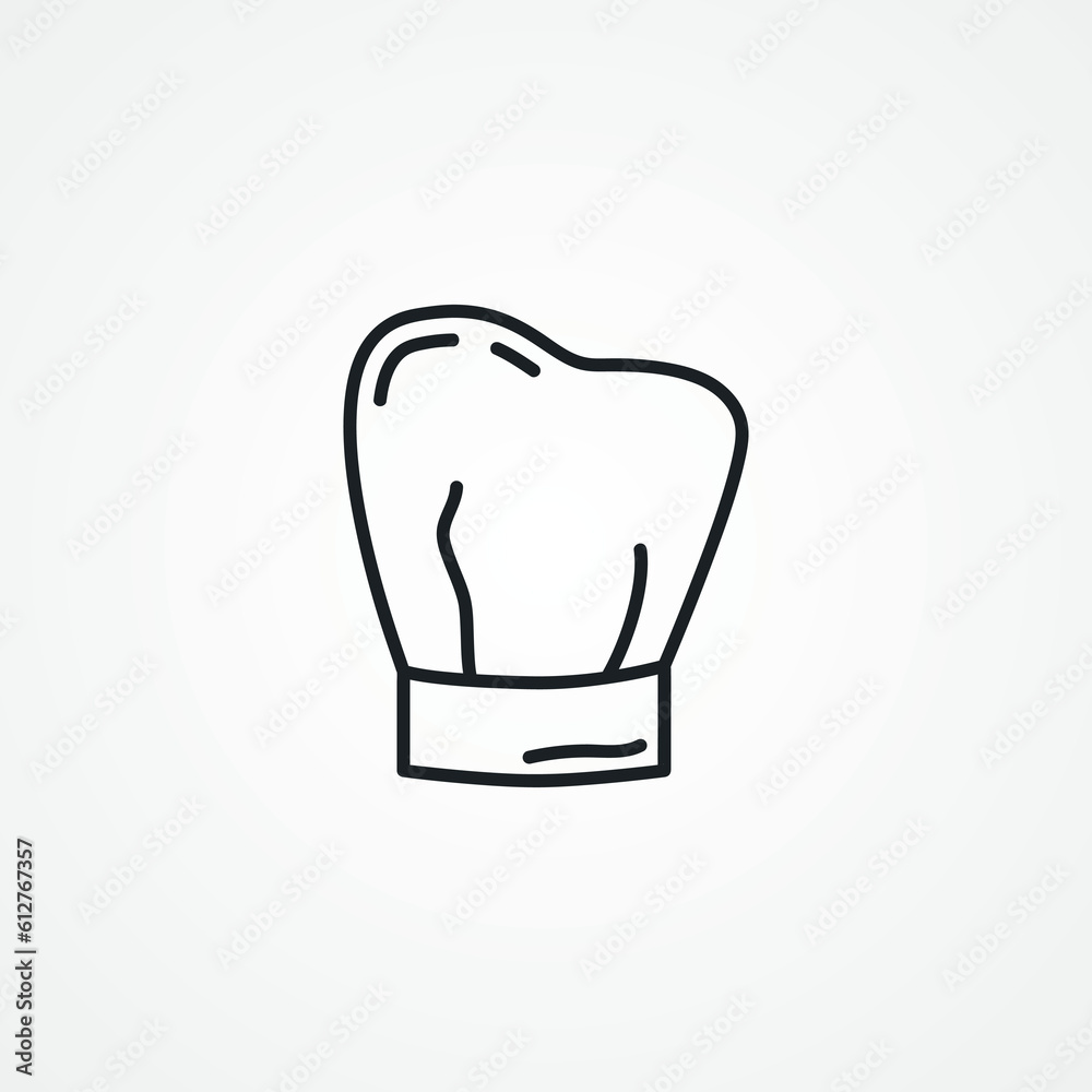 chef hat uniform line icon. cooking linear icon chef hat uniform line icon. cooking linear icon