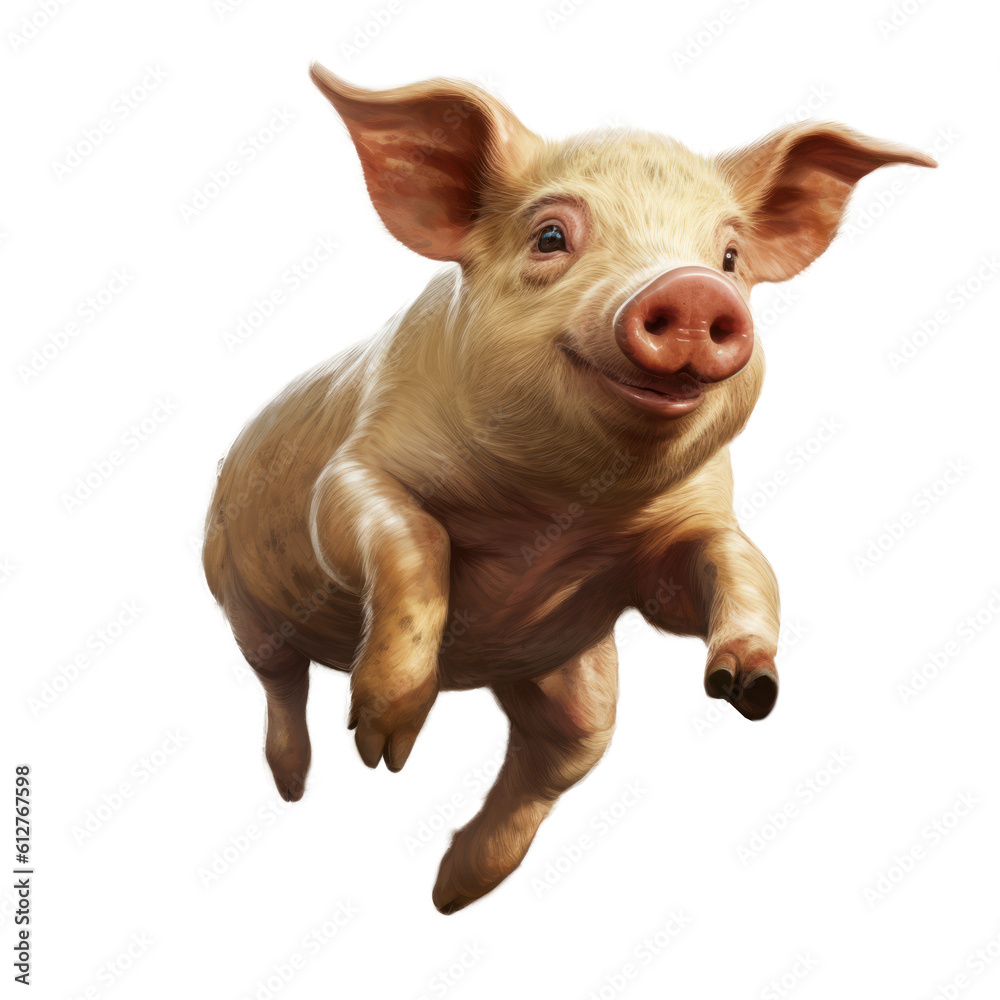 Fototapeta premium prosiak, wygenerowane przez AI, ilustracja bez tła