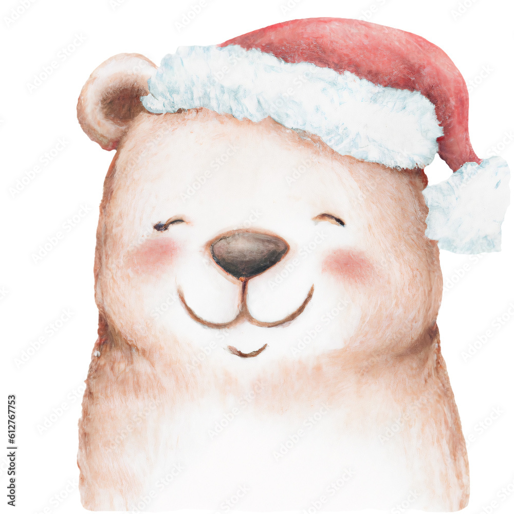 Naklejka premium teddy boho bear isolated on white background ai generative