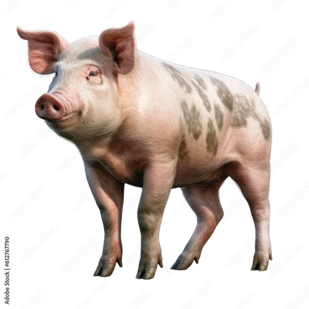 Fototapeta premium prosiak, wygenerowane przez AI, ilustracja bez tła