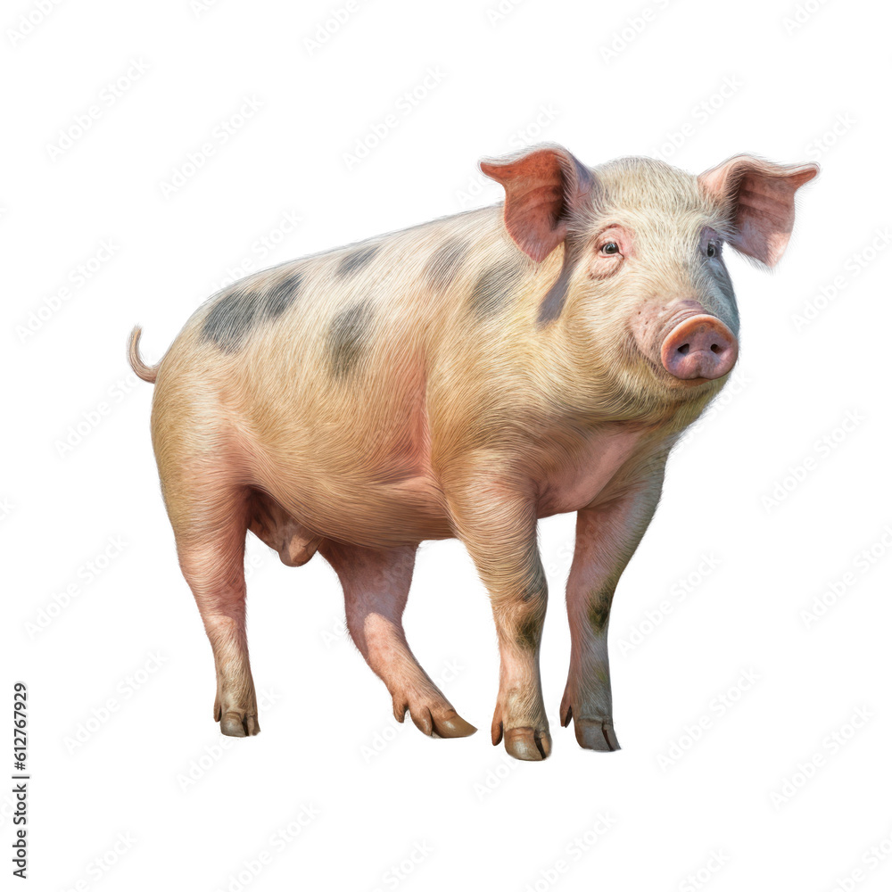 Fototapeta premium prosiak, wygenerowane przez AI, ilustracja bez tła