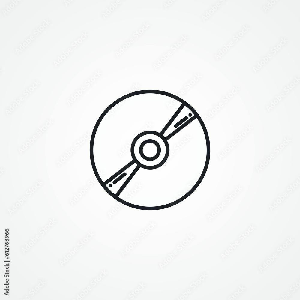CD disk line icon. Laser disk, compact disc, CD, DVD icon line icon. CD disk line icon. Laser disk, compact disc, CD, DVD icon line icon.