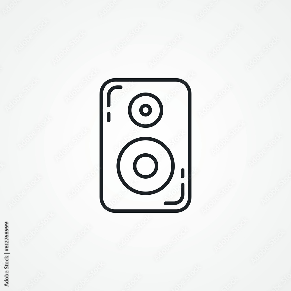 speaker line icon. music speakers line icon. speaker line icon. music speakers line icon.