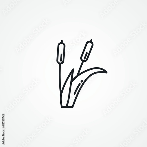 Reeds plant line icon. reed line icon.