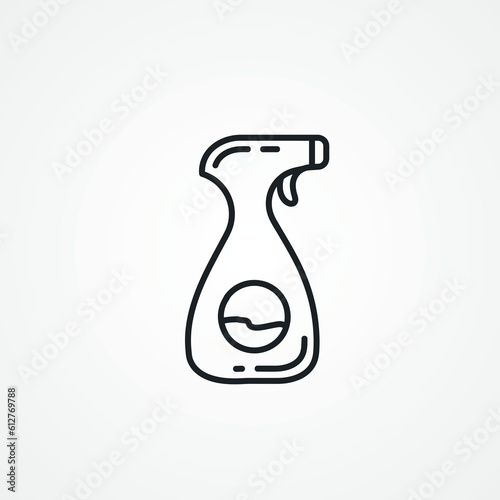 sprayer line icon. clean sprayer bottle line icon.