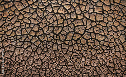 Cracked Earth Pattern Texture as Natural Abstract Background