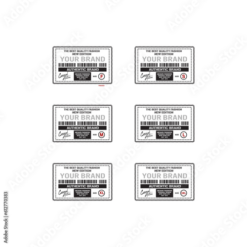 set label tag template concept vector design t shirt.