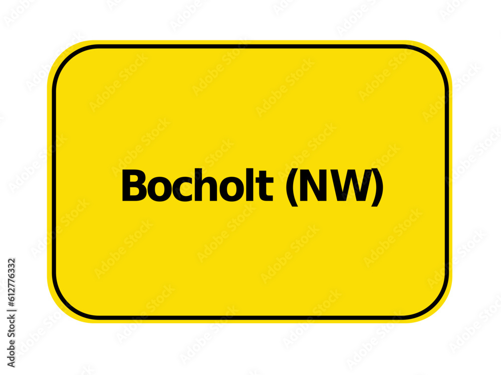 Ortseingangsschild - Bocholt NW Ortseingangsschild - Bocholt NW
