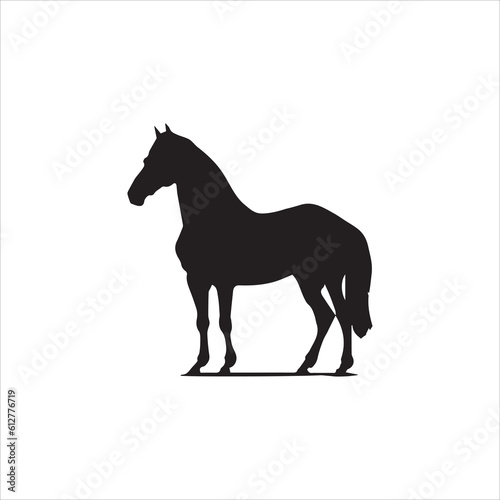  A horse silhouette vector art.