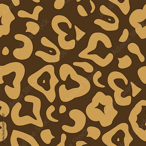 Leopard pattern design, vector illustration background. Fashionable, stylish, natural texture. Abstract vector background