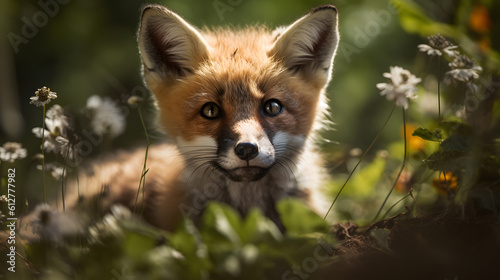 cute fox created with generative AI