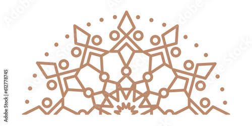Mandala vector gold line style isolated on white background 10 eps photo