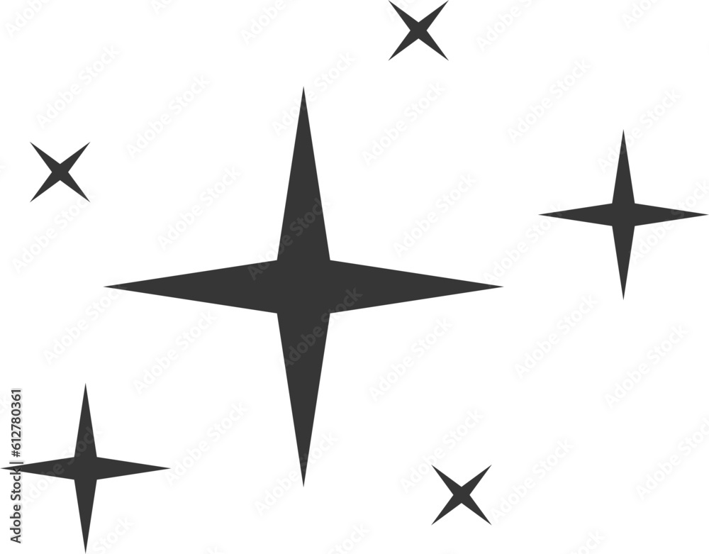 Stars vector icon. Abstract star symbol black and white. Galaxy collection sign. Stars vector icon. Abstract star symbol black and white. Galaxy collection sign.