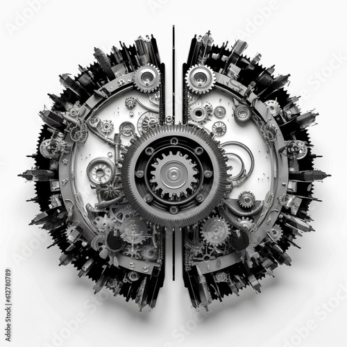 mecanismo roda dentada, tecnologia, relógio interior, mecanica, motor