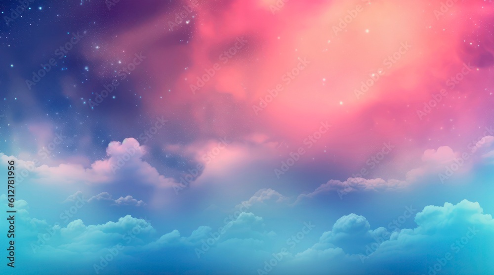 Fantastic cloudy sky at night. Generative AI. Fantastic cloudy sky at night. Generative AI.