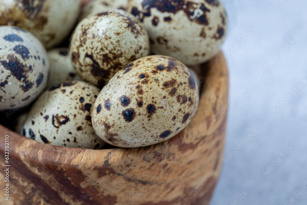 Easter quail eggs. Spring background with small easter quail eggs. Vintage photo processing Easter quail eggs. Spring background with small easter quail eggs. Vintage photo processing