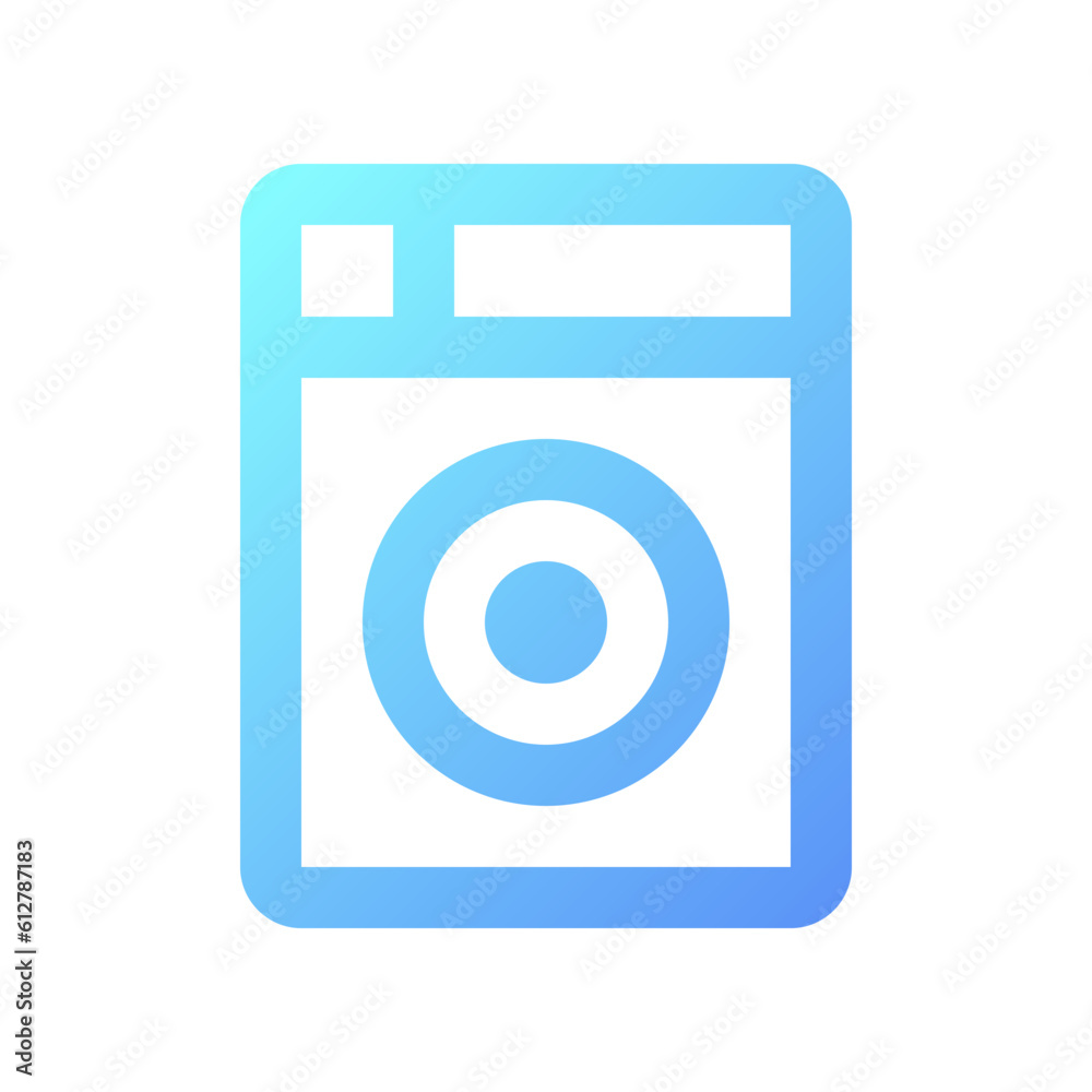 Washing machine pixel perfect gradient linear ui icon. Household appliance. Hotel laundry service. Line color user interface symbol. Modern style pictogram. Vector isolated outline illustration Washing machine pixel perfect gradient linear ui icon. Household appliance. Hotel laundry service. Line color user interface symbol. Modern style pictogram. Vector isolated outline illustration