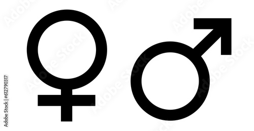 male and female gender symbol