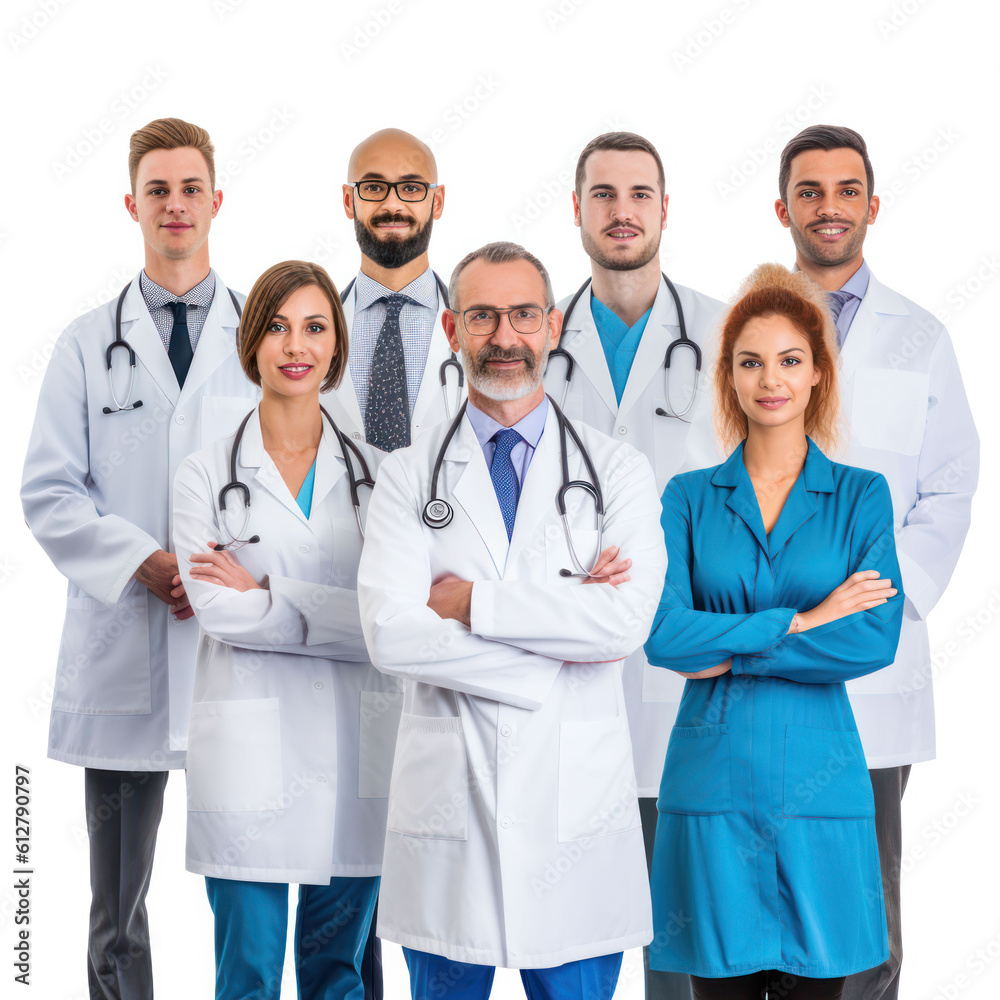 Portrait of medical staff, doctors, nurses, generative AI Portrait of medical staff, doctors, nurses, generative AI
