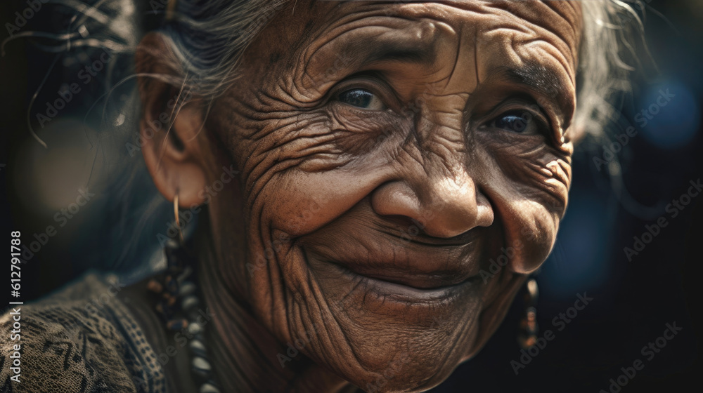 Awe-inspiring Close-up of a Smiling Polynesian Lady. Generative AI