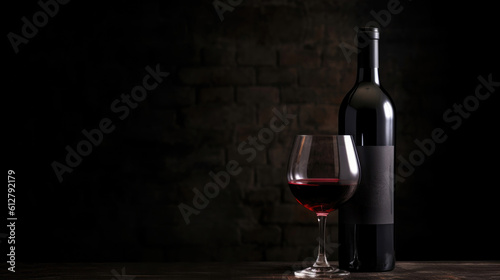 Seductive allure of red wine. Generative AI