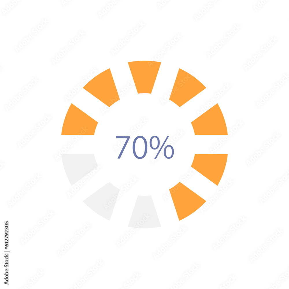 Segmented circular loading bar infographic chart design template. Task ...