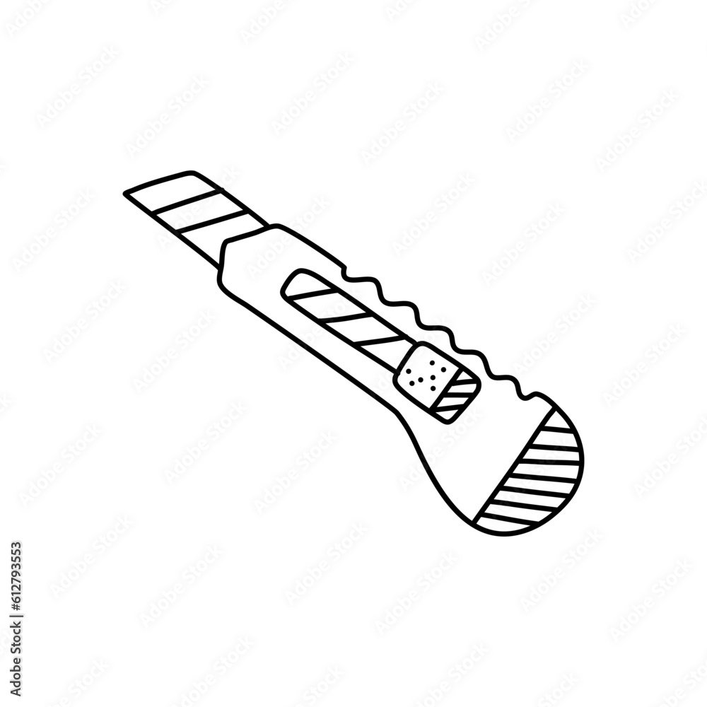 Doodle of cutter icon in vector. Hand drawn paper cutter icon in vector. Isolated doodle cutter illustration in vector Doodle of cutter icon in vector. Hand drawn paper cutter icon in vector. Isolated doodle cutter illustration in vector