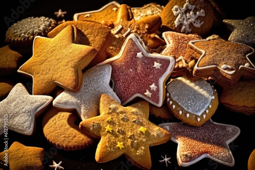 christmas gingerbread cookies, ai generative
